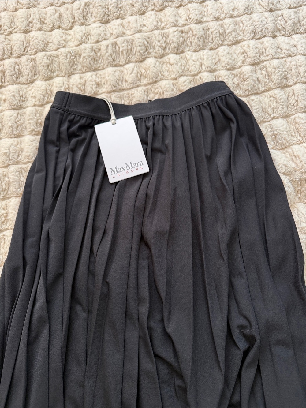 MaxMara Black Pleated Circle Skirt